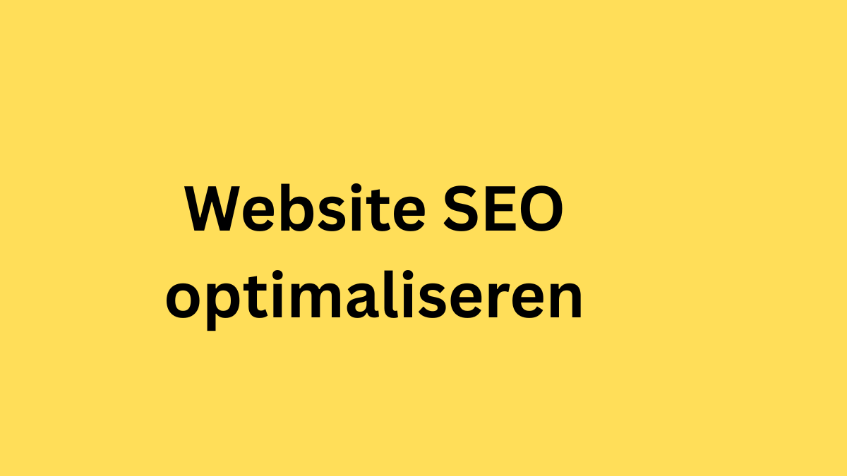 Website SEO optimaliseren